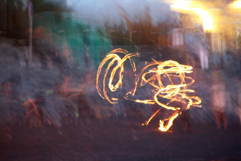 Feuershow am Strand vom Valle Gran Rey